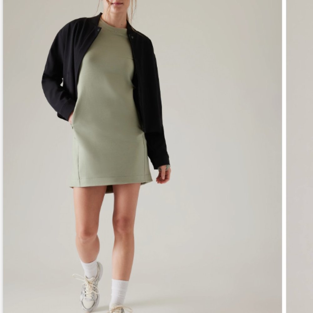 Athleta Coaster Luxe Sweatshirt Dress NWT